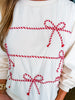 Peppermint Twist Bow Sweatshirt
