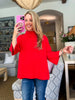 Sweet and Soft Pull Over Sweater-Red