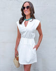 Ivory Breeze Mini Dress-Off White