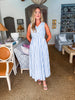 Oceanside Bliss Striped Midi Dress
