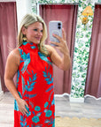 Sunset Coral Maxi Dress