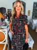 Petal Fern Floral Print Midi Dress