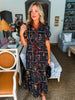 Petal Fern Floral Print Midi Dress
