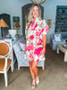 Floral Pop Mini Dress-Pink