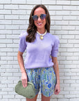 Weekend Time Knit Top-Lavender