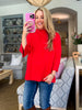 Sweet and Soft Pull Over Sweater-Red