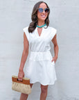Ivory Breeze Mini Dress-Off White