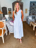 Oceanside Bliss Striped Midi Dress