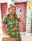 Fleur De Jardin Crop Top-Olive