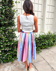 Pastel Picnic Midi Skirt