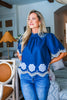 Bohemian Dreams Embroidered Top- Dark Navy