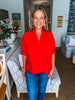My Type Poplin Top-Red