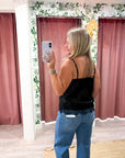Lace Allure Top-Black