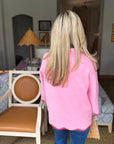 Go With the Flow Knit Top-Bubblegum Pink/Coral