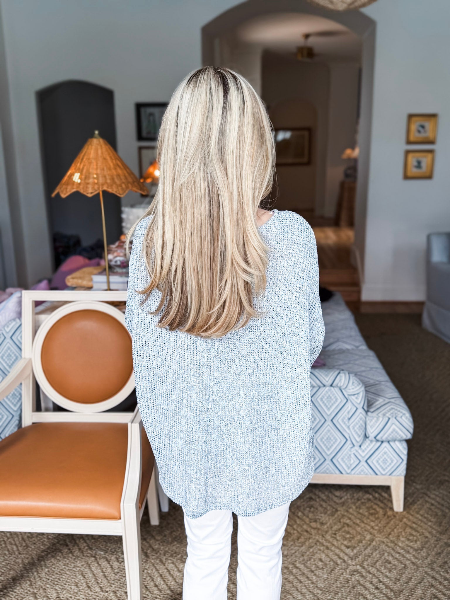 Love Luxe Knit Top-Gray