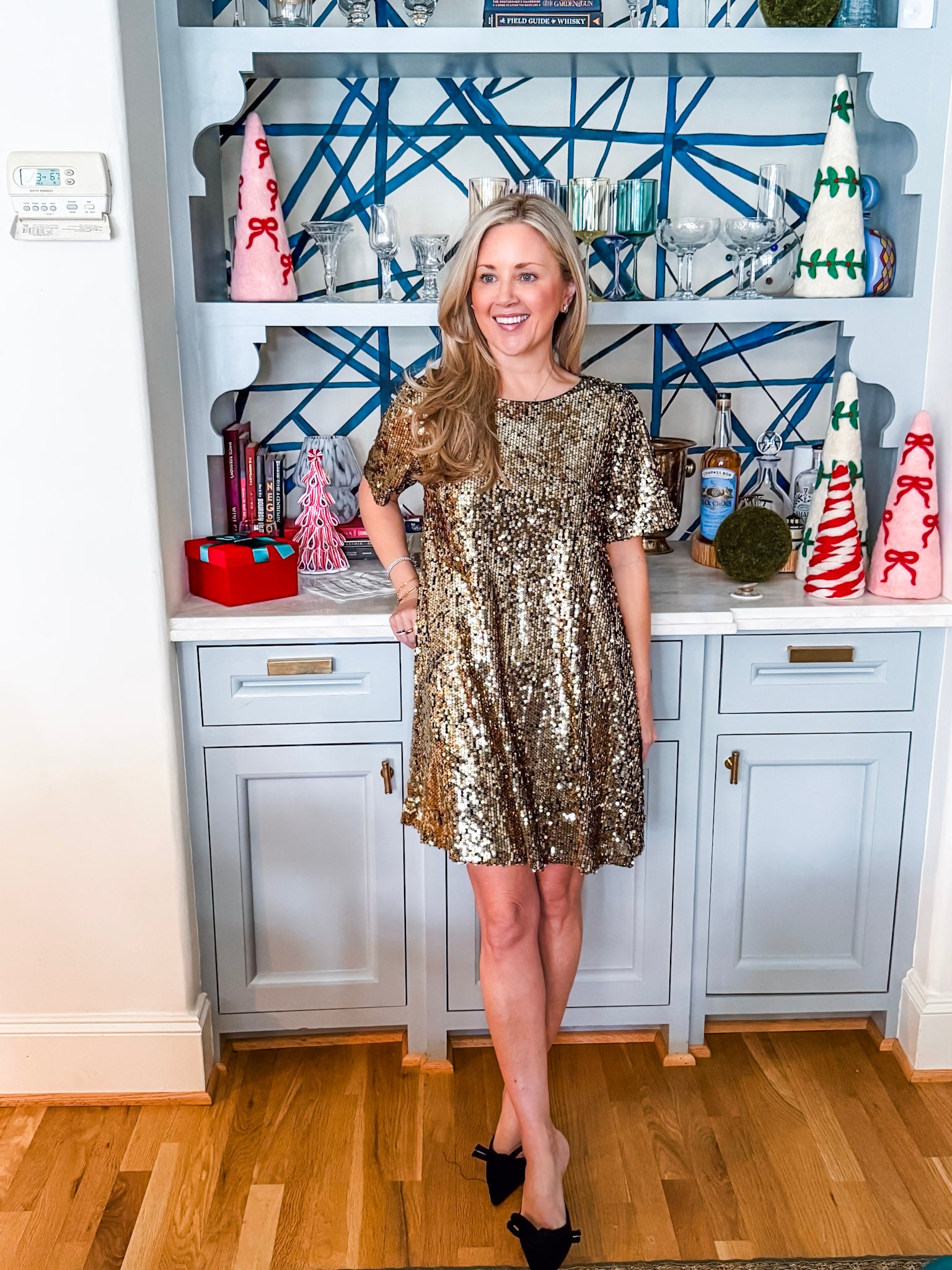 Golden Gem Mini Dress