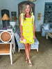 Lemon Daisy Eyelet Mini Dress