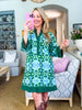 Soft Moments Boho Floral Dress-Green
