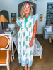Coastal Brunch Floral Midi Dress
