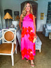 Glena Floral Maxi Dress-Pink