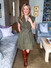 Chic Style Mini Dress-Olive