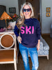 Ski Sport Sweater-Navy/Pink