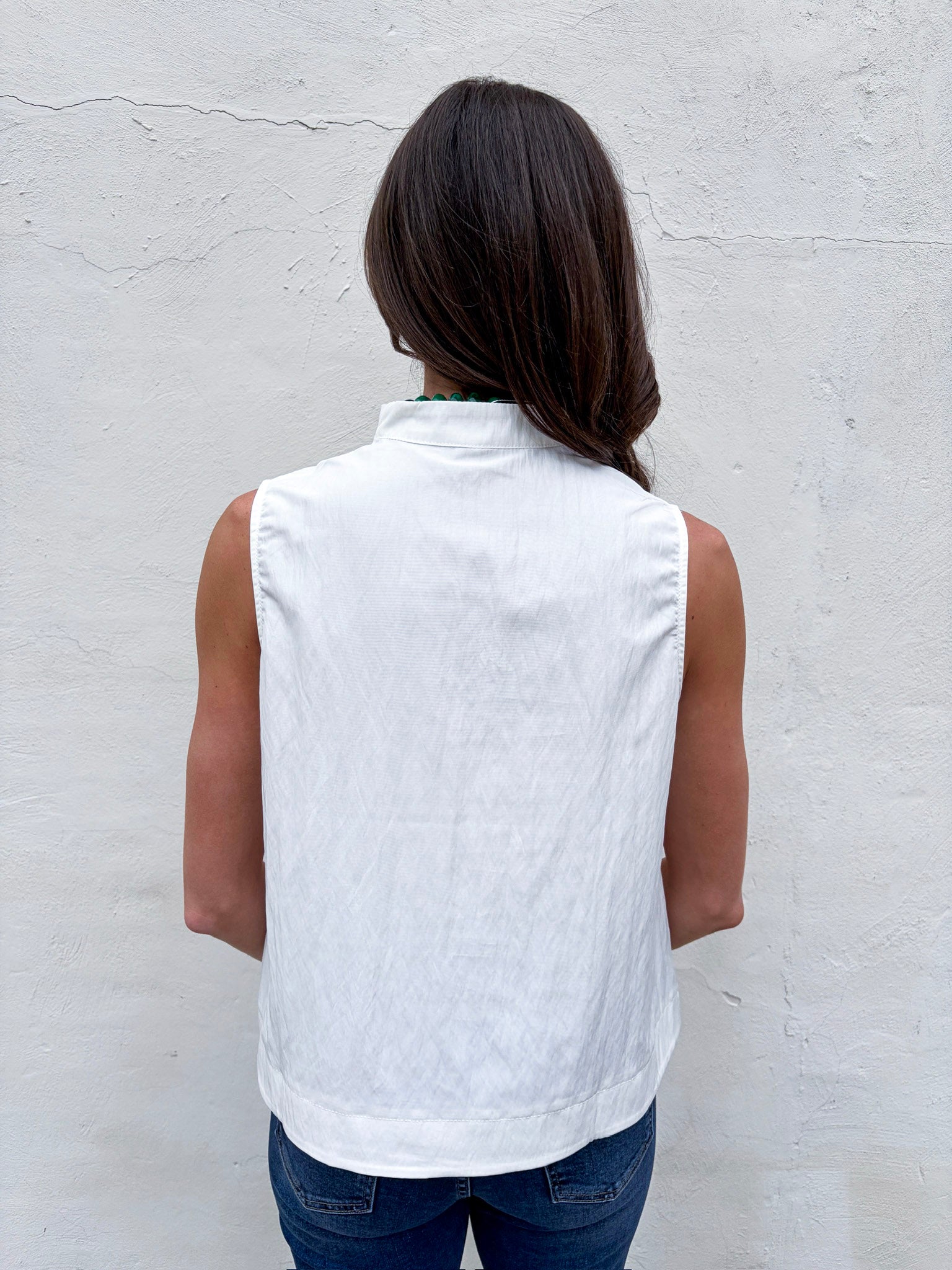 Avery Sleeveless Top-White