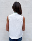 Avery Sleeveless Top-White