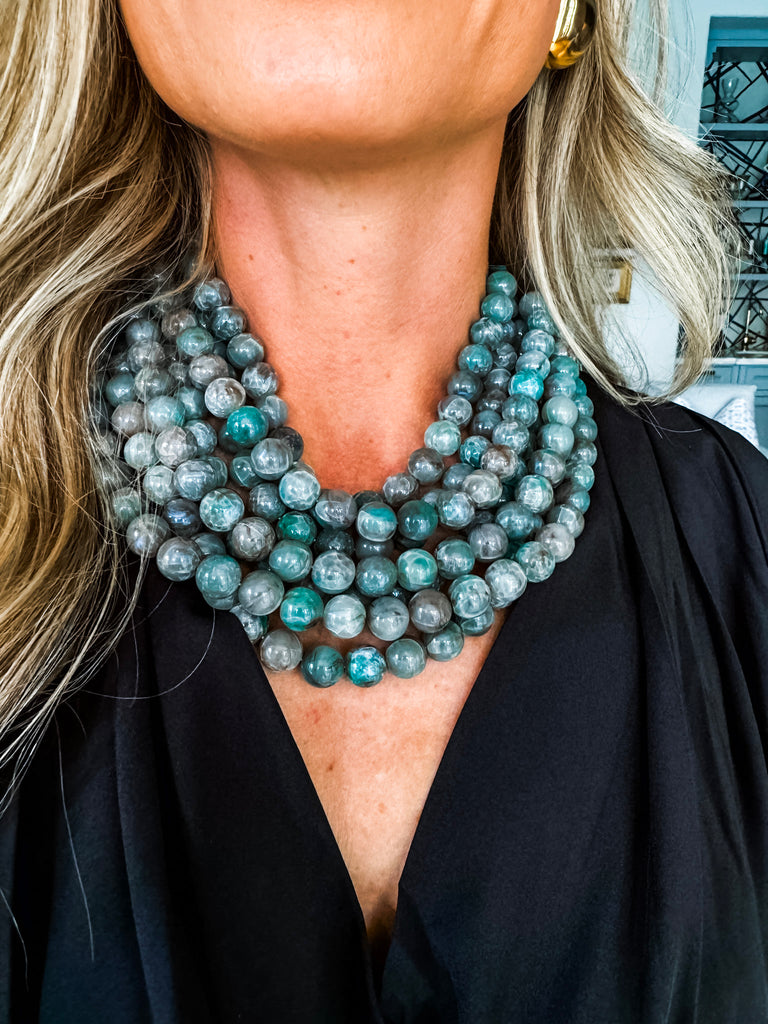 Marbled Collar Necklace- Jasper