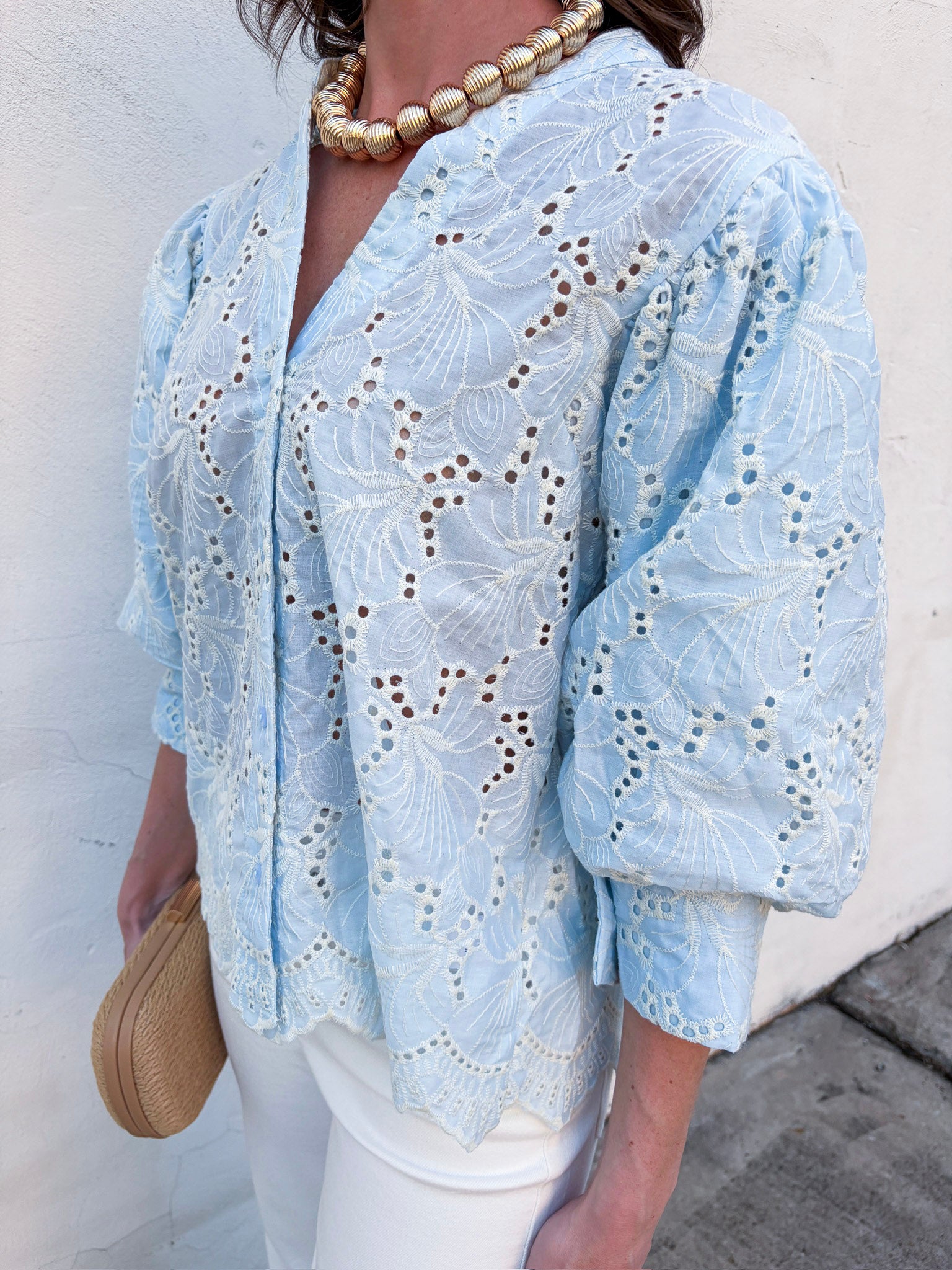 Angel Whisper Eyelet Top