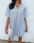 Olivia Stripe Mini Dress