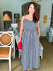 Summer Sundays Gingham Dress-Black/White