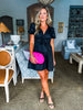 Saylor Smocked Mini Dress-Black