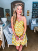 Botanical Brunch Mini Dress-Yellow