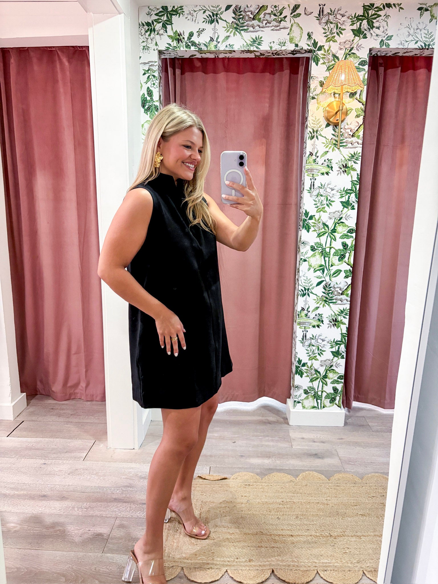 Yacht Luxe Mini Dress-Black
