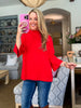 Sweet and Soft Pull Over Sweater-Red