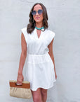 Ivory Breeze Mini Dress-Off White