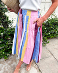Pastel Picnic Midi Skirt
