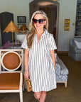 Kamara Striped Mini Dress