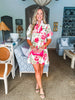 Floral Pop Mini Dress-Pink