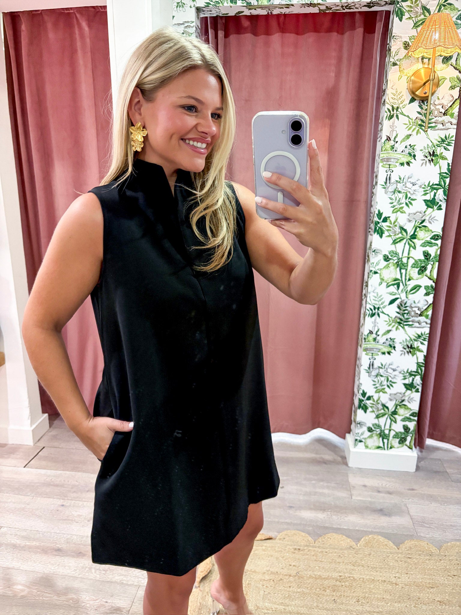 Yacht Luxe Mini Dress-Black