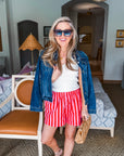 Summer Ready Striped Shorts