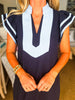Meet in Mykonos Midi Dress-Navy
