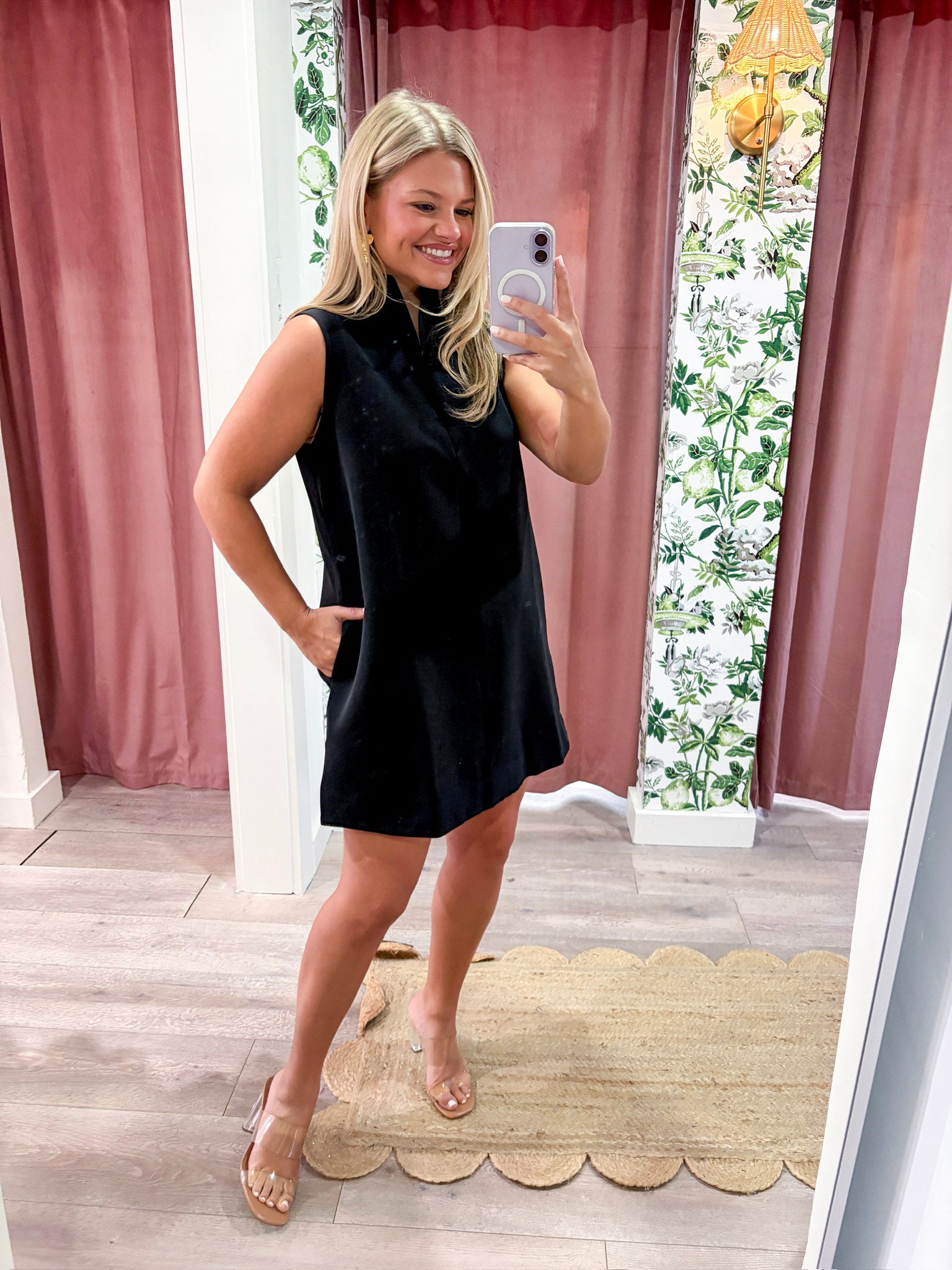 Yacht Luxe Mini Dress-Black