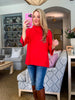 Sweet and Soft Pull Over Sweater-Red