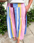 Pastel Picnic Midi Skirt