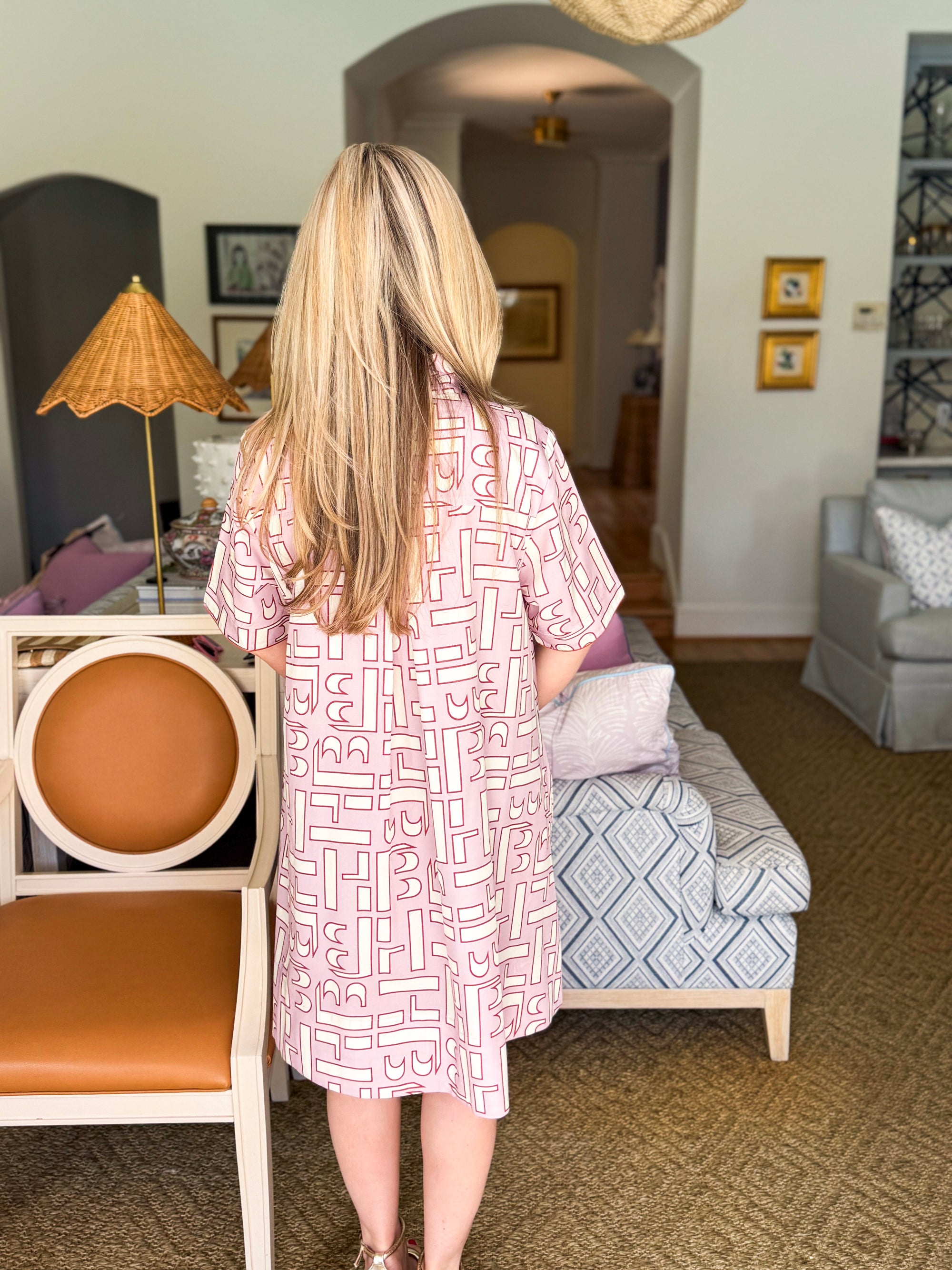 Modern Appeal Abstract Shirt Dress