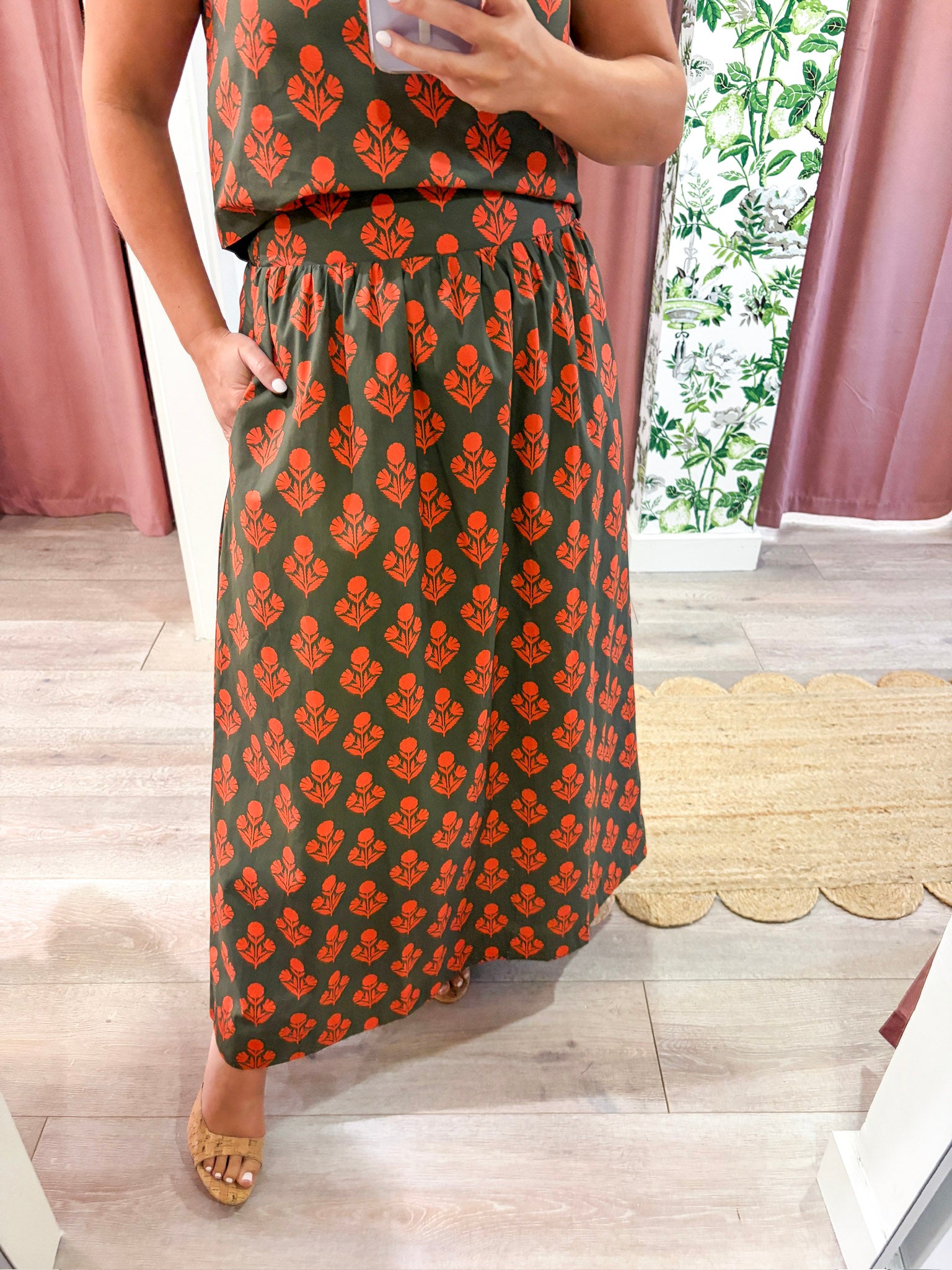 Oak Blossom Midi Skirt
