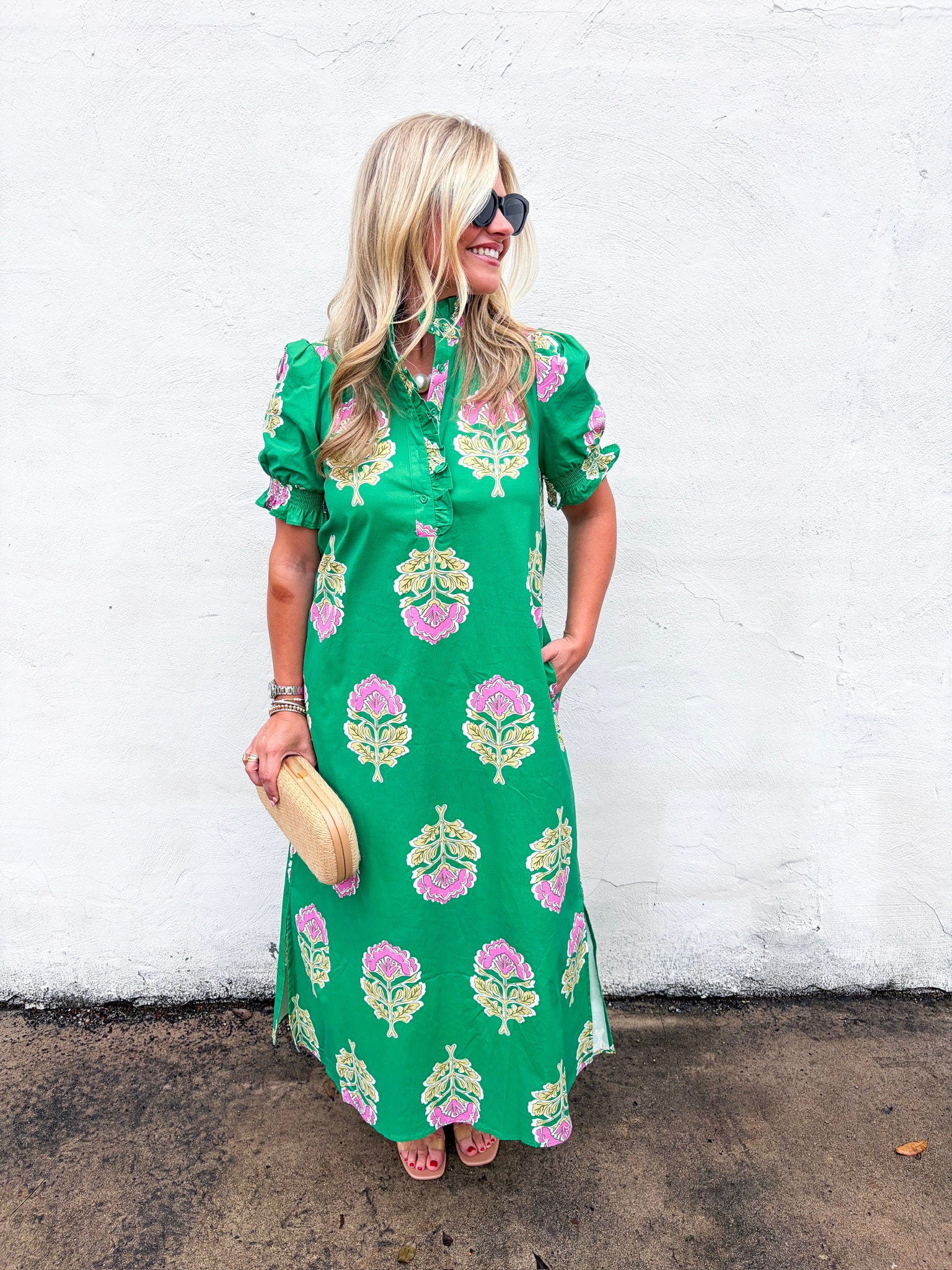 Clara Ruffle Midi Dress