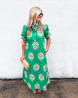 Clara Ruffle Midi Dress